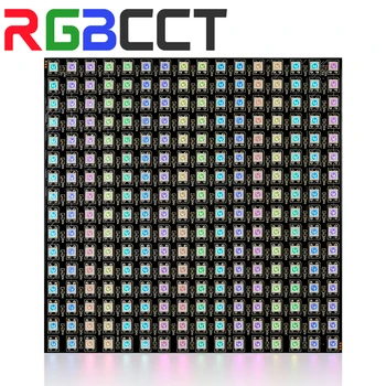 1-10Pcs WS2812B RGB مرنة 16 × 16 8x32 256Leds بكسل لوحة مصفوفة شاشة Led وحدة WS2812 IC البيئية بشكل فردي عنونة DC5V