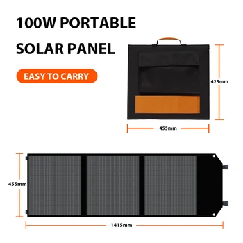 100W مجموعة شمسية كاملة قابلة للطي التخييم محطة للطاقة الشمسية 18V MPPT المولدات المحمولة شاحن سيارة قارب قافلة المخيم