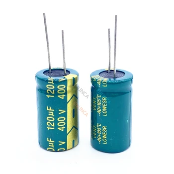 2pcs/lot 400V 120UF عالية التردد مقاومة منخفضة 400V120UF الألومنيوم كهربائيا المكثفات الحجم 18*30 20%