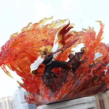 32cm أنيمي القاتل شيطان الرقم Rengoku Kyoujurou عمل الشكل الخيال حارس مرمى تمثال PVC نموذج جمع حلي دمية الدمى والهدايا