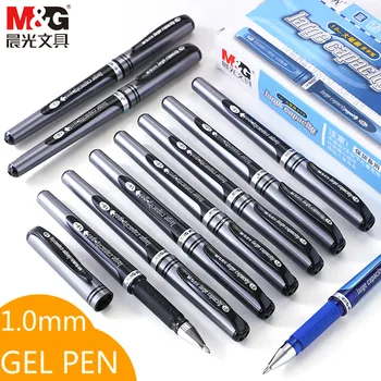 4/6/12PCS M&G AGP13604 هلام القلم 1.0 mm ضربات كبيرة سميكة نصيحة توقيع قلم أسود أزرق أحمر