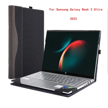 Case For Samsung Galaxy الكتاب 3 الترا برو برو 360 2023 كمبيوتر محمول الأكمام انفصال Notebook PC غطاء حقيبة واقية الجلد القلم هدية