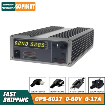 Gophert CPS 6017 تحويل التيار الكهربائي الفولت 1000W 60V 17 ألف 110V/220V رقمي قابل للتعديل مختبر في المتعدد