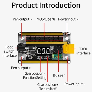 GX591 آلة لحام لوحة التحكم مع يؤدي تلقائيا لحام 12V لحام لوحة الدوائر 18650 بطارية بقعة لحام أداة