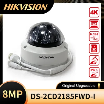 Hikvision 8MP كاميرا IP بو DS-2CD2185FWD-أنا في الهواء الطلق 4K شبكة قبة الأمن الدوائر التلفزيونية المغلقة الكاميرا بطاقة الذاكرة الرقمية المؤمنة 30m IR H. 265+