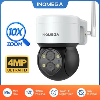 INQMEGA 2K 10X زووم كاميرا 4MP دولا عدسة الكاميرا في الهواء الطلق كاميرا PTZ تتبع الحركة لون الرؤية الليلية