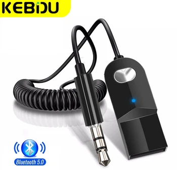 KEBIDU اللاسلكية بلوتوث Aux المتلقي محول دونجل USB 3.5 mm جاك السمعية يدوي عدة السيارة بلوتوث ستيريو الارسال