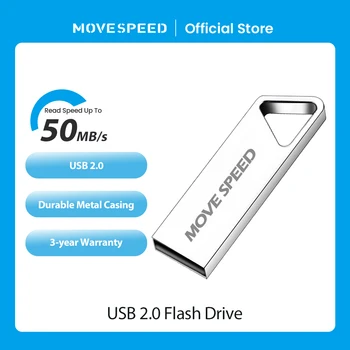 MOVESPEED المحمولة USB فلاش محرك الأقراص بسرعة عالية حملة القلم 64GB 32GB 16GB 8GB مفتاح usb قرص فلاش الروبوت الصغير/PC/سيارة/التلفزيون