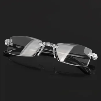 Presbyopic نظارات القراءة مربع فرملس الكلاسيكية بدون شفة ضد الضوء الأزرق على كبار السن من الرجال والنساء النظارات 1.0 4.0