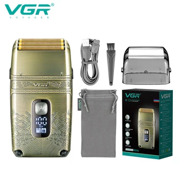 VGR الانتهازي الشعر الحلاقة الكهربائية للماء لحية الانتهازي ضرار اللحية آلة قطع المعادن آلة الحلاقة للرجال V-335