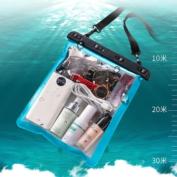 أحدث السباحة حقيبة كبيرة للماء الهاتف المحمول الحقيبة السباحة والغوص على الشاطئ استخدام المحمول حقيبة على Iphone10 Huawei P40