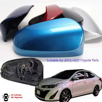 اكسسوارات السيارات تويوتا ياريس 2012~2021 غطاء المرآة عكس مرآة قذيفة مرآة قضية السكن