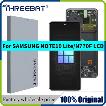الأصلي سوبر AMOLED Samsung Galaxy Note 10 لايت Lcd N770F مع الإطار شاشة تعمل باللمس محول الأرقام على note10 لايت LCD