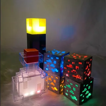 الحجر البني ضوء LED USB الشحن مصباح طاولة غرفة الديكور الخفيفة الأطفال هدية عيد ميلاد لعبة مصباح ديكور غرفة نوم MC مصباح