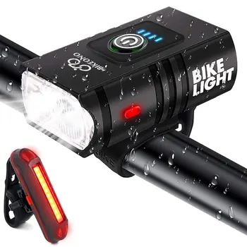 الدراجة الخفيفة USB القابلة لإعادة الشحن MTB أمام مصباح المصباح المصباح دراجة إضاءة مصباح يدوي LED الملحقات الدراجة الخلفية