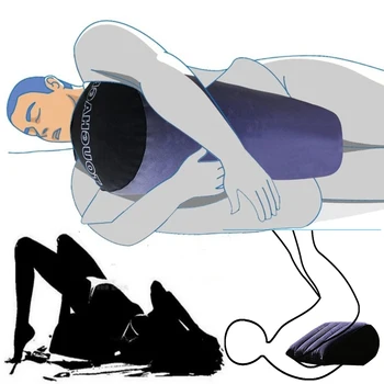 الرجل النوم العميق تعانق وسادة طويلة مستدير قابل للنفخ دعم لفة إسفين وسادة الجسم الرقبة والعمود الفقري الإغاثة خلال الهواء الوسائد