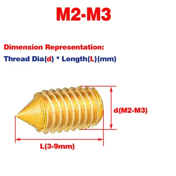 النحاس عبر فترة زمنية محددة نقطة مجموعة المسمار / مقطوعة الرأس وقف فيليبس برغي M2M2.5M3