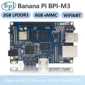 بي الموز BPI-M3 Allwinner A83T ثماني النواة اللوحة الأم 2GB LPDDR3 8GB eMMC مفتوحة المصدر المجلس SBC واحدة المجلس الحاسوب