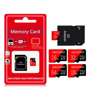 فئة 10 Mini SD بطاقة مايكرو TF بطاقة 8GB 16GB 32GB 64GB 128GB 256GB الذاكرة بطاقة فئة 10 TF بطاقة محول الهاتف الذكي
