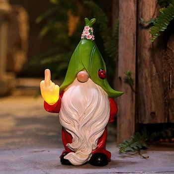قزم الشمسية ضوء الراتنج جنوم تمثال الشمسية أضواء الديكور قزم النحت الشمسية مصابيح الإضاءة الحلي عيد الميلاد الديكور