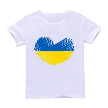 لطيف أوكرانيا الحب T ShirtTopSunflower الفن تي شيرت المتناثرة الاطفال التي شيرت الأولاد الصغار الفتيات سيدات قصيرة الأكمام
